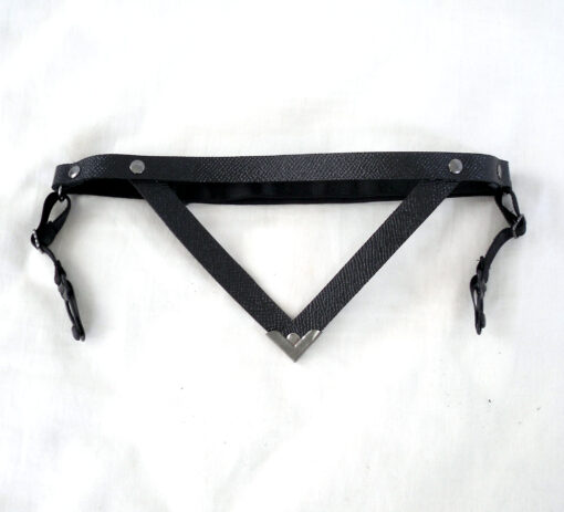 leather garter band, sexy gothic lingerie, fetish burlesque fashion, love lorn lingerie