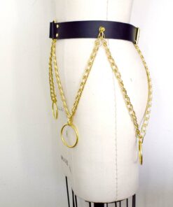 chain leather belt, love lorn lingerie