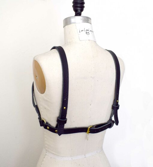 Leather Harness Shelf Bra