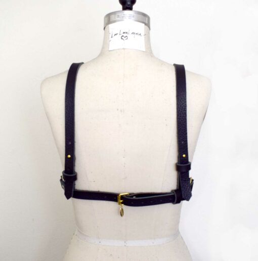 Leather Harness Shelf Bra