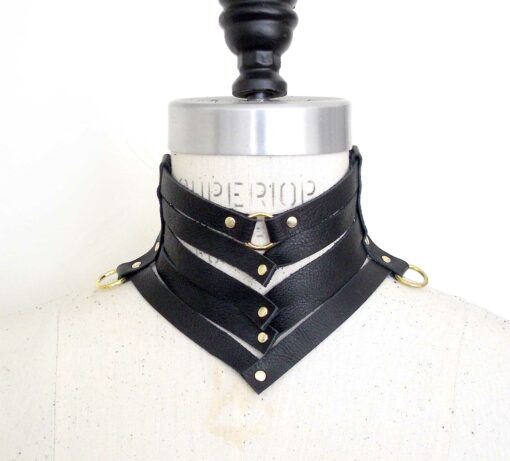 gorget leather collar, lovelornlingerie