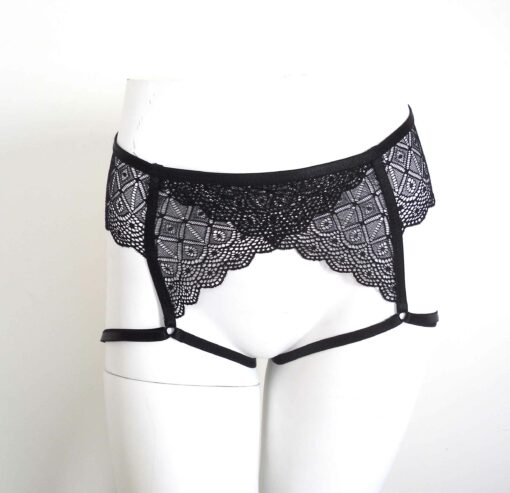 lace crotchless brief, open crotch panties, sexy fetish lingerie, love lorn lingerie