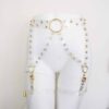 clear vinyl rhinestone leg harness