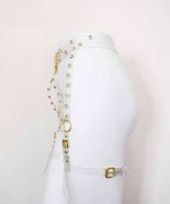 clear vinyl rhinestone leg harness