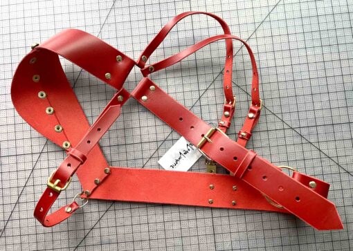 Martial Asymmetrical Leather Harness - Image 9