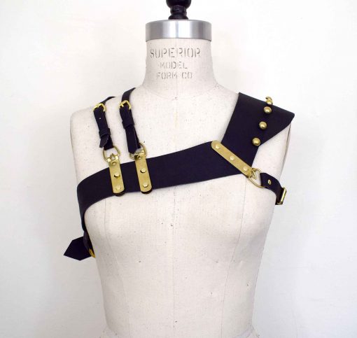 Asymmetrical Leather Harness