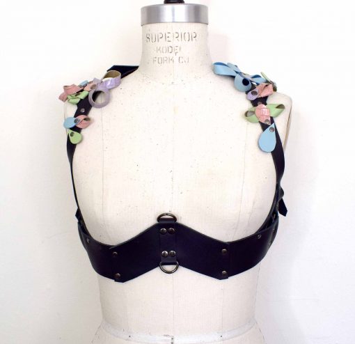 Pastel Under Bust Leather Bra