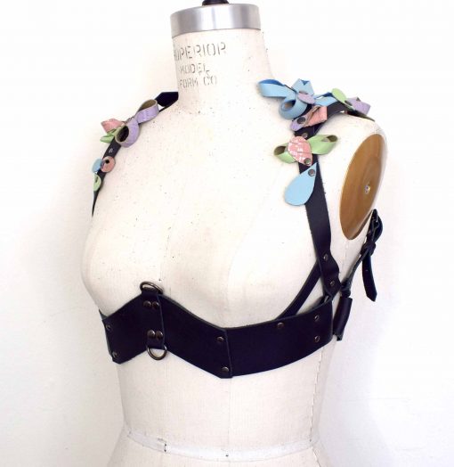 Pastel Under Bust Leather Bra