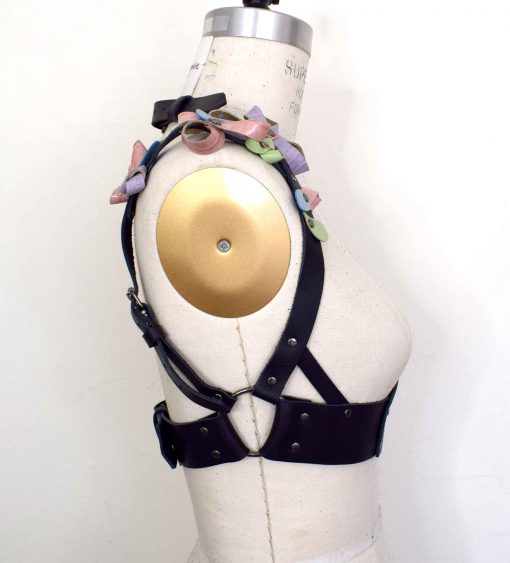 Pastel Under Bust Leather Bra