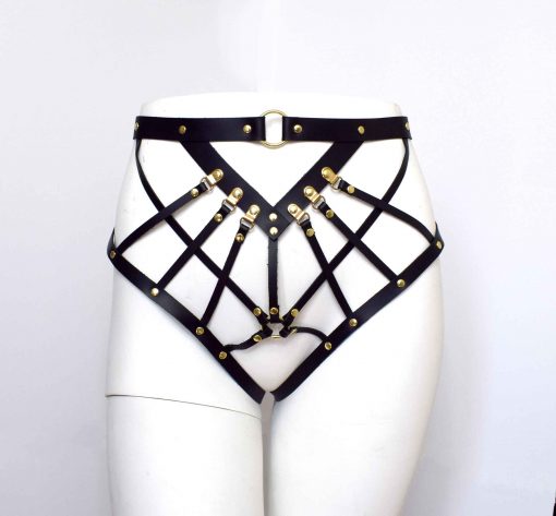 Strappy Leather Harness Brief