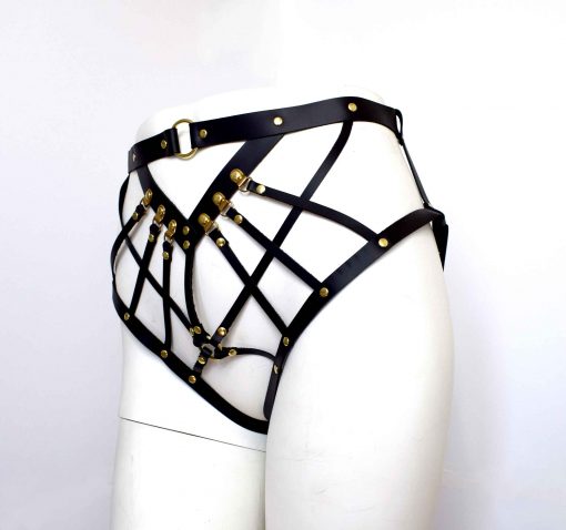 Strappy Leather Harness Brief