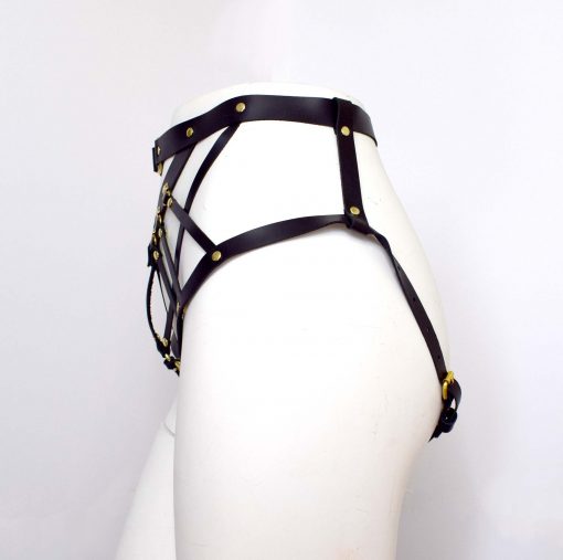 Strappy Leather Harness Brief