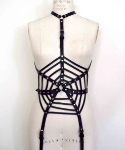 Web Leather Harness Playsuit