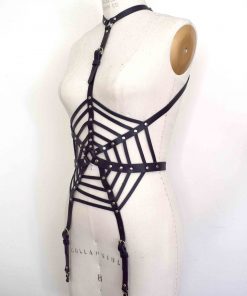 Web Leather Harness Playsuit