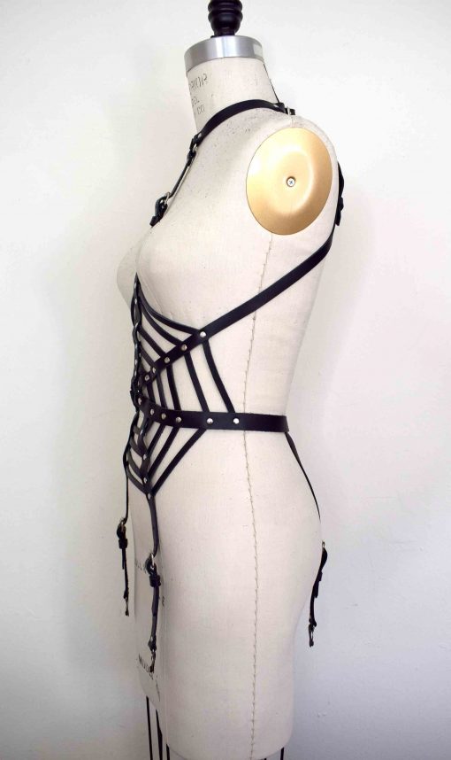 Web Leather Harness Playsuit