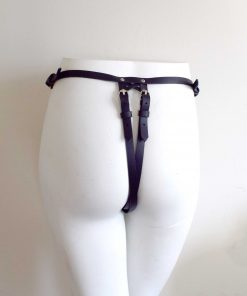 Spider Web Leather Thong