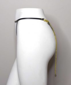 leather chain harness panty