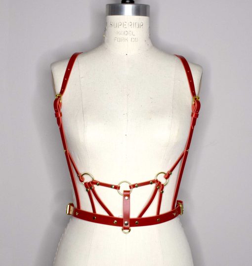 strappy harness bodice