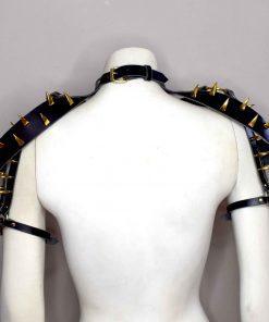 spiked leather shoulder harness