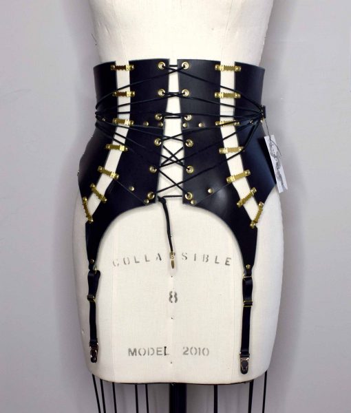 high waist leather girdle