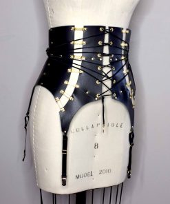 high waist leather girdle