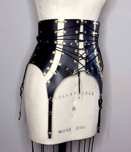 high waist leather girdle