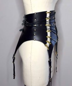 high waist leather girdle