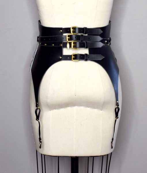 high waist leather girdle