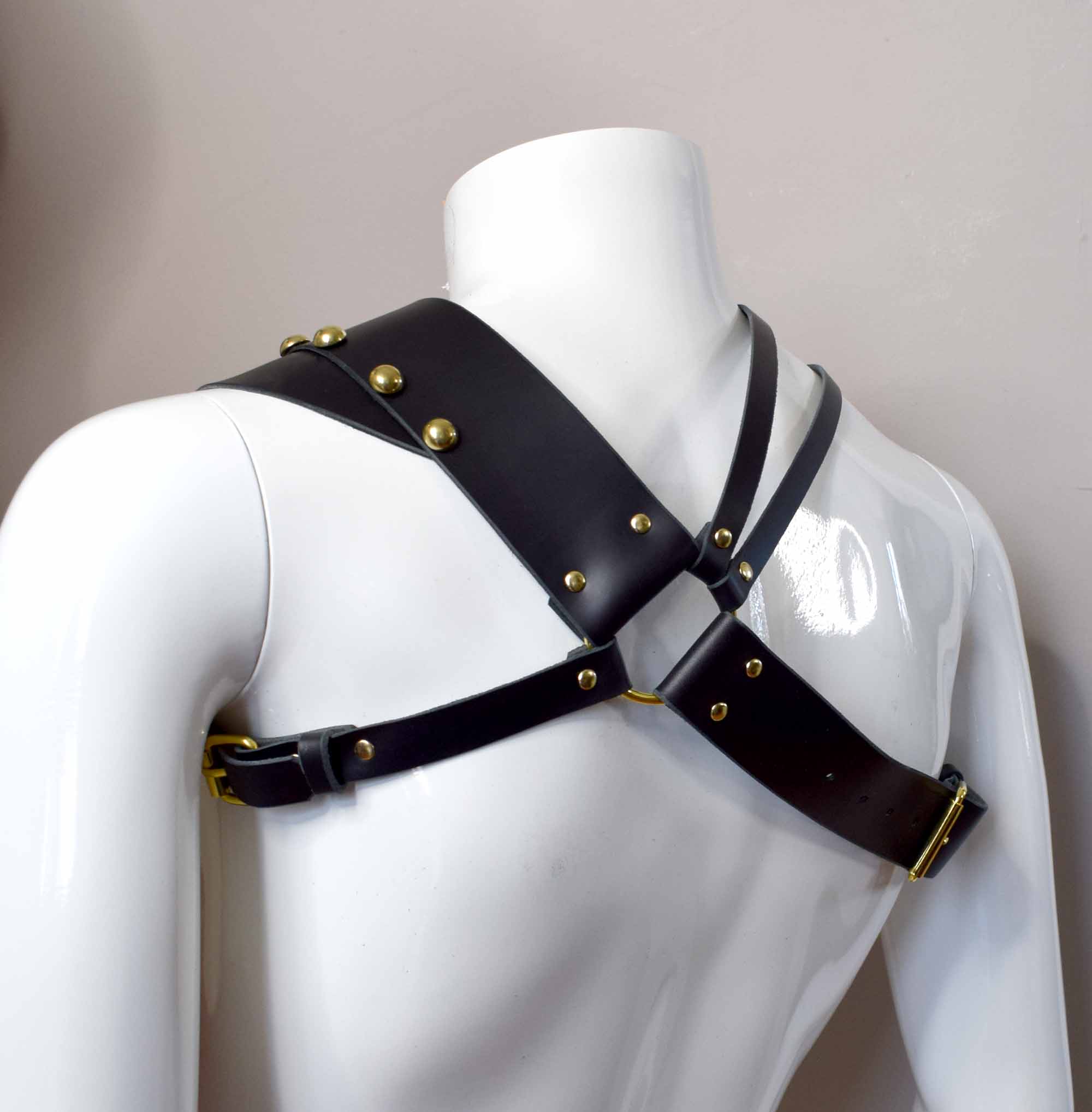 Colourful Chest Harness, Handmade Leather