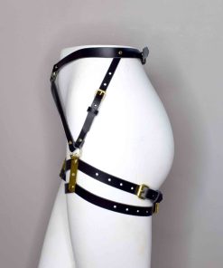 leather garter leg harness