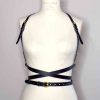 wrapped leather harness