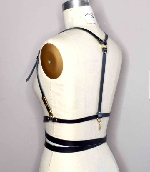 wrapped leather harness