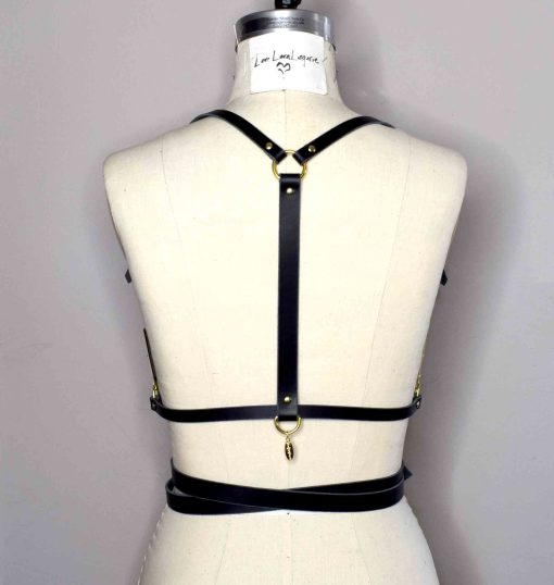 wrapped leather harness