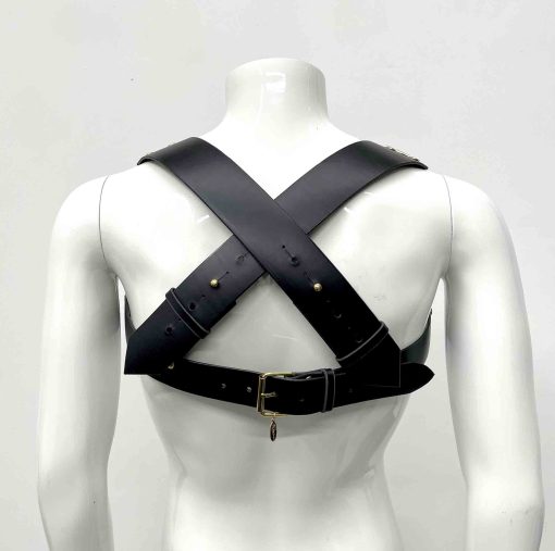 men leather chest harness