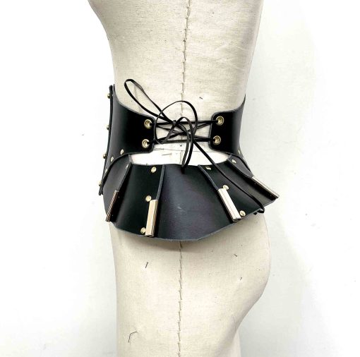 Morgana Leather Pannier Waist Cincher Belt