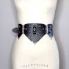 hinged leather waist belt