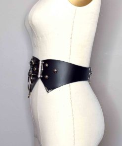 hinged leather waist belt