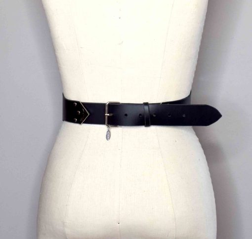 hinged leather waist belt