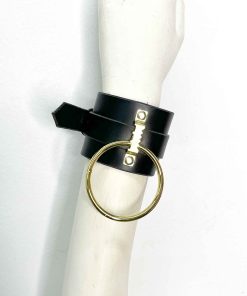 wide leather cuffs