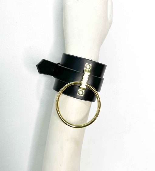 wide leather cuffs