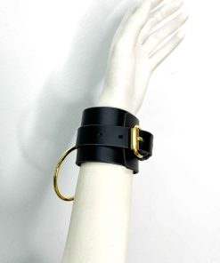 wide leather cuffs