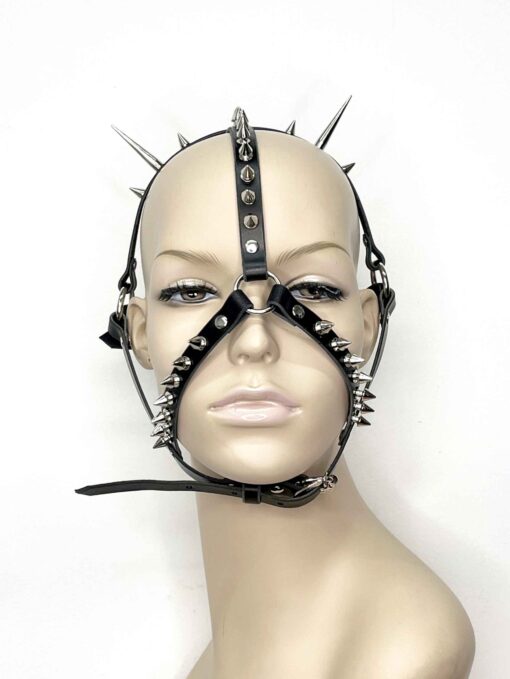 Icarus Spiked Leather Face Mask