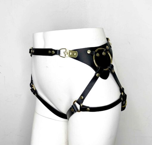 Adelaide Black Leather Hip Harness