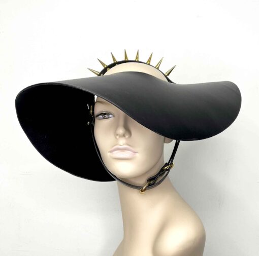 Delia Wide Brim Floppy Leather Hat